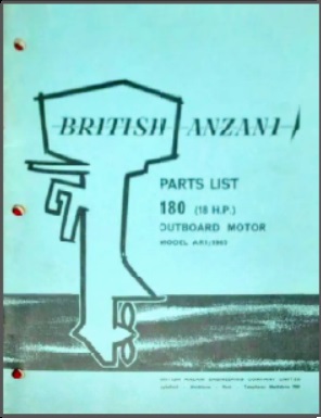 British Anzani 18HP Outboard Parts List