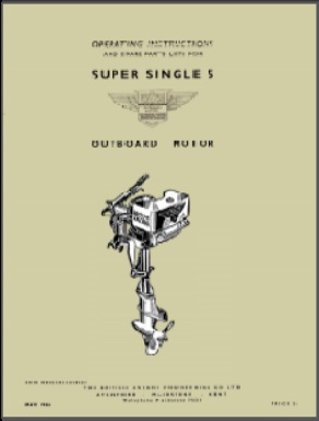 British Anzani 5 HP Super Single Outboard Owners Instructions + Parts List