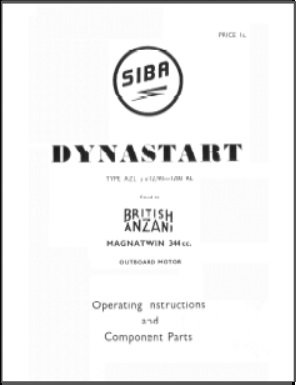 British Anzani Dynastart Operating Instructions and Componet Parts