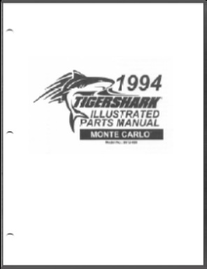 1994 Tigershark Monte Carlo Parts Manual 2255-102