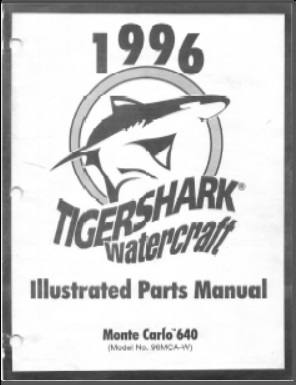1996 Tigershark Monte Carlo 640 Parts Manual 2255-419