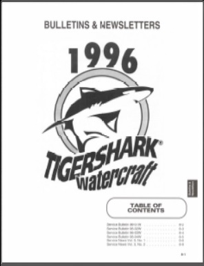 1996 Arctic Cat Tigershark Update Bulletins & Newsletters
