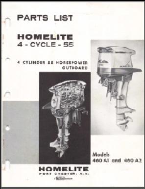 1961 Homelite 460A1 460A2 Outboard Parts List