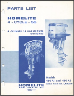 1962 Homelite 460A1A 460A2A Outboard Parts List