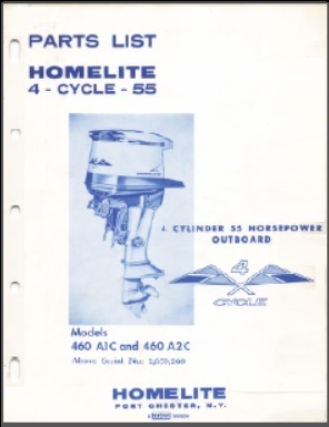 1964 Homelite 460A1C 460A2C Outboard Parts List