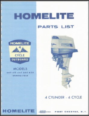 Homelite 460A1E 460A2E Grand Prix Outboard Parts List
