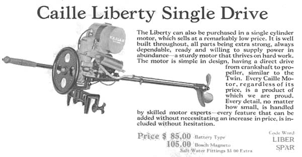 Caille Liberty Drive Boat Motors