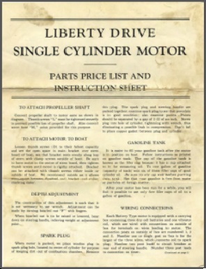 Caille Liberty Single 21 Outboard Manual