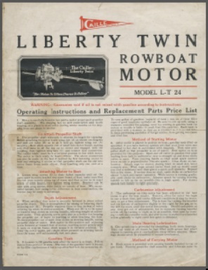 Caille Liberty Twin 24 Outboard Operation and Parts Manual