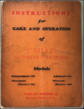 Caille Models 32,34,42,44 Outboard Owners Manual