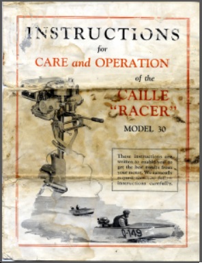 Caille 30 Racer Outboard Manual