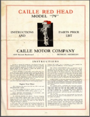 Caille Model 79 Outboard Manual