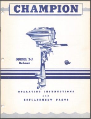 Champion 2J Operating Instructions & Parts list