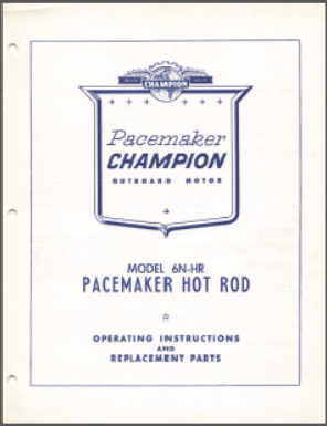 Champion 6N-HR Operating Instructions & Parts list