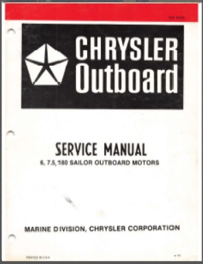 Chrysler OB 3330 Outboard Service Manual