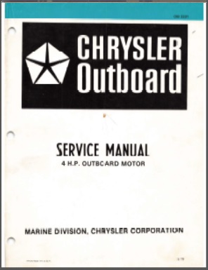 Chrysler OB 3331 Outboard Service Manual