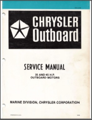 Chrysler OB 3436 Outboard Service Manual