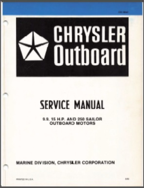 Chrysler OB 3642 Outboard Service Manual