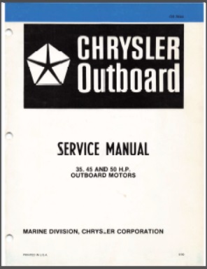 Chrysler OB 3644 Outboard Service Manual