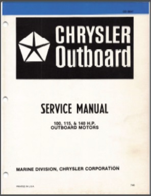 Chrysler OB 3647 Outboard Service Manual