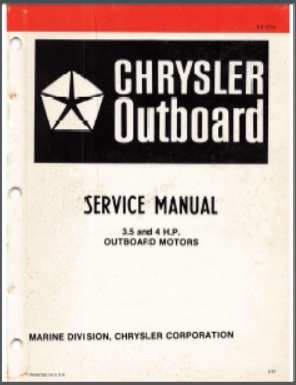 Chrysler OB 3783 Outboard Service Manual