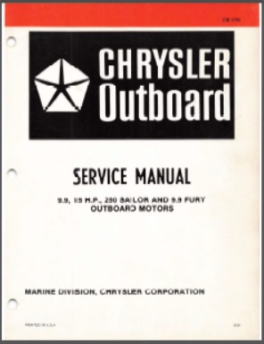 Chrysler OB 3785 Outboard Service Manual