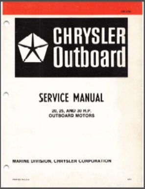 Chrysler OB 3786 Outboard Service Manual