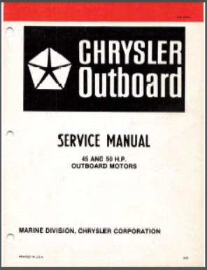 Chrysler OB 3787 Outboard Service Manual