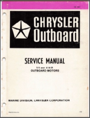 Chrysler OB 3867 Outboard Service Manual