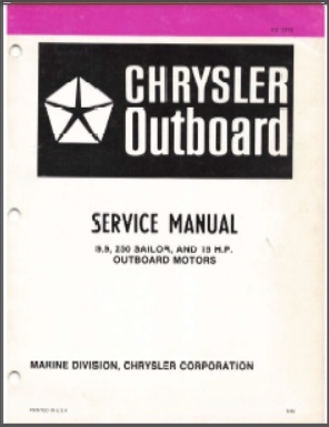Chrysler OB 3869 Outboard Service Manual
