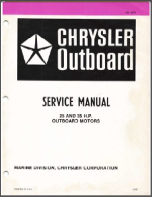 Chrysler OB 3870 Outboard Service Manual