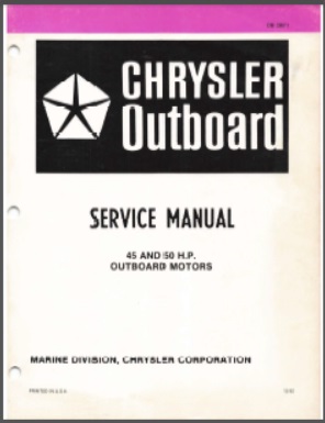 Chrysler OB 3871 Outboard Service Manual