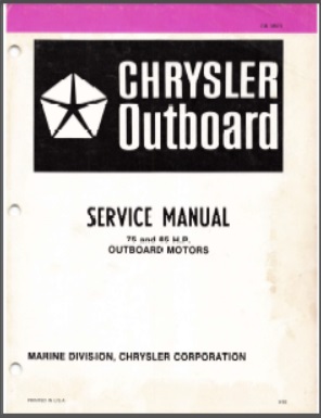 Chrysler OB 3873 Outboard Service Manual