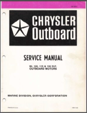Chrysler OB 3874 Outboard Service Manual