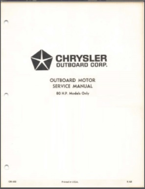 Chrysler OB453 Outboard Service Manual