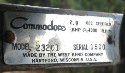 Commodore Outboard Identification