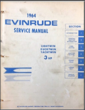 1964 Evinrude 3hp Outboard Service Manual #4147 