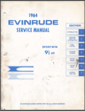 1964 Evinrude 9-1/2hp Outboard Service Manual #4149
