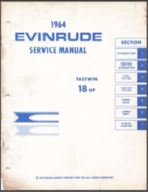 1964 Evinrude 18hp Outboard Service Manual #4150