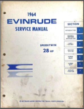 1964 Evinrude 28hp Outboard Service Manual #4151