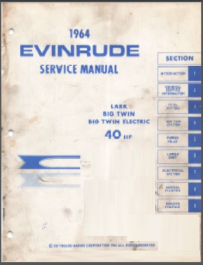 1964 Evinrude 40hp Outboard Service Manual #4152