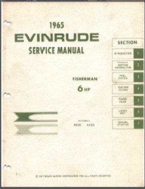 1965 Evinrude 6hp Outboard Service Manual #4199