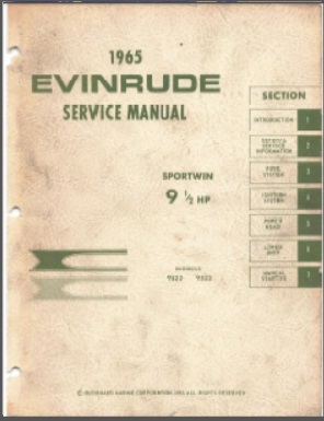 1965 Evinrude 9-1/2hp Outboard Service Manual #4200