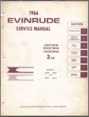 1966 Evinrude 3hp Outboard Service Manual #4277