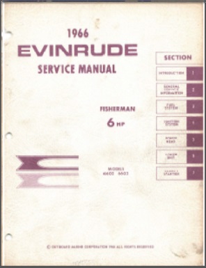 1966 Evinrude 6hp Outboard Service Manual #4279