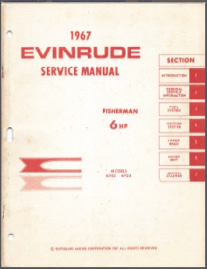 1967 Evinrude 6hp Outboard Service Manual #4353