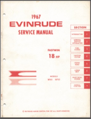 1967 Evinrude 18hp Outboard Service Manual #4355