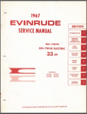 1967 Evinrude 33hp Outboard Service Manual #4356