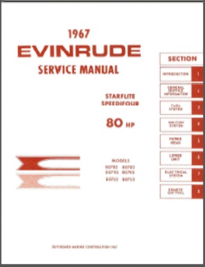 1967 Evinrude 80hp Outboard Service Manual #4359