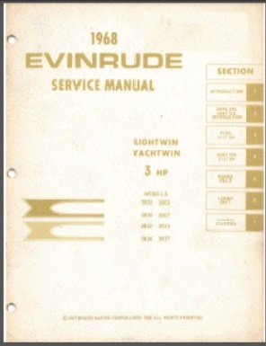 1968 Evinrude 3hp Outboard Service Manual #4477